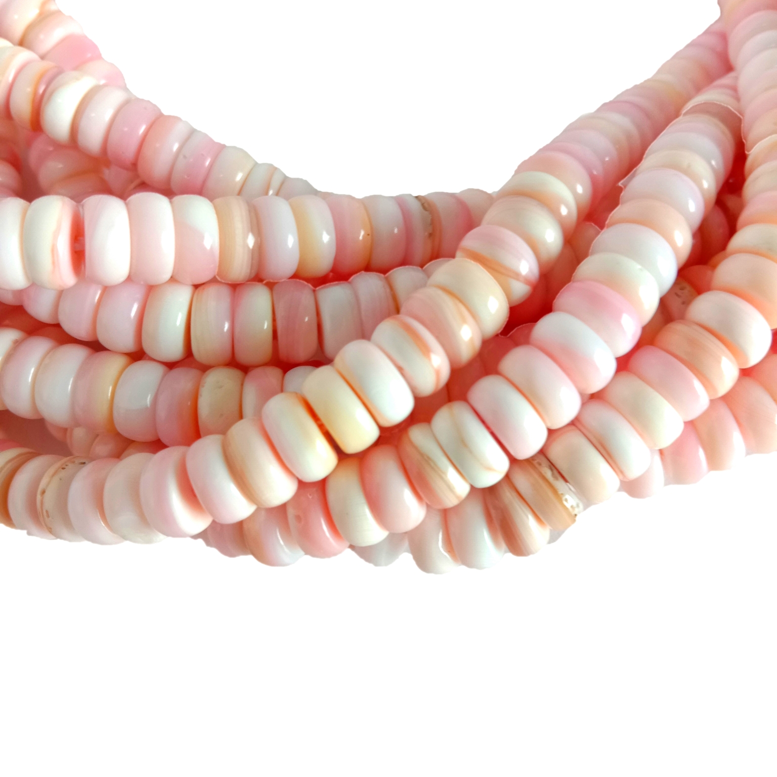 roosa merekarp 100% naturaalne roosa printsess Shell Rondelles Natural SHELL helmeste varustus ehete valmistamiseks 14