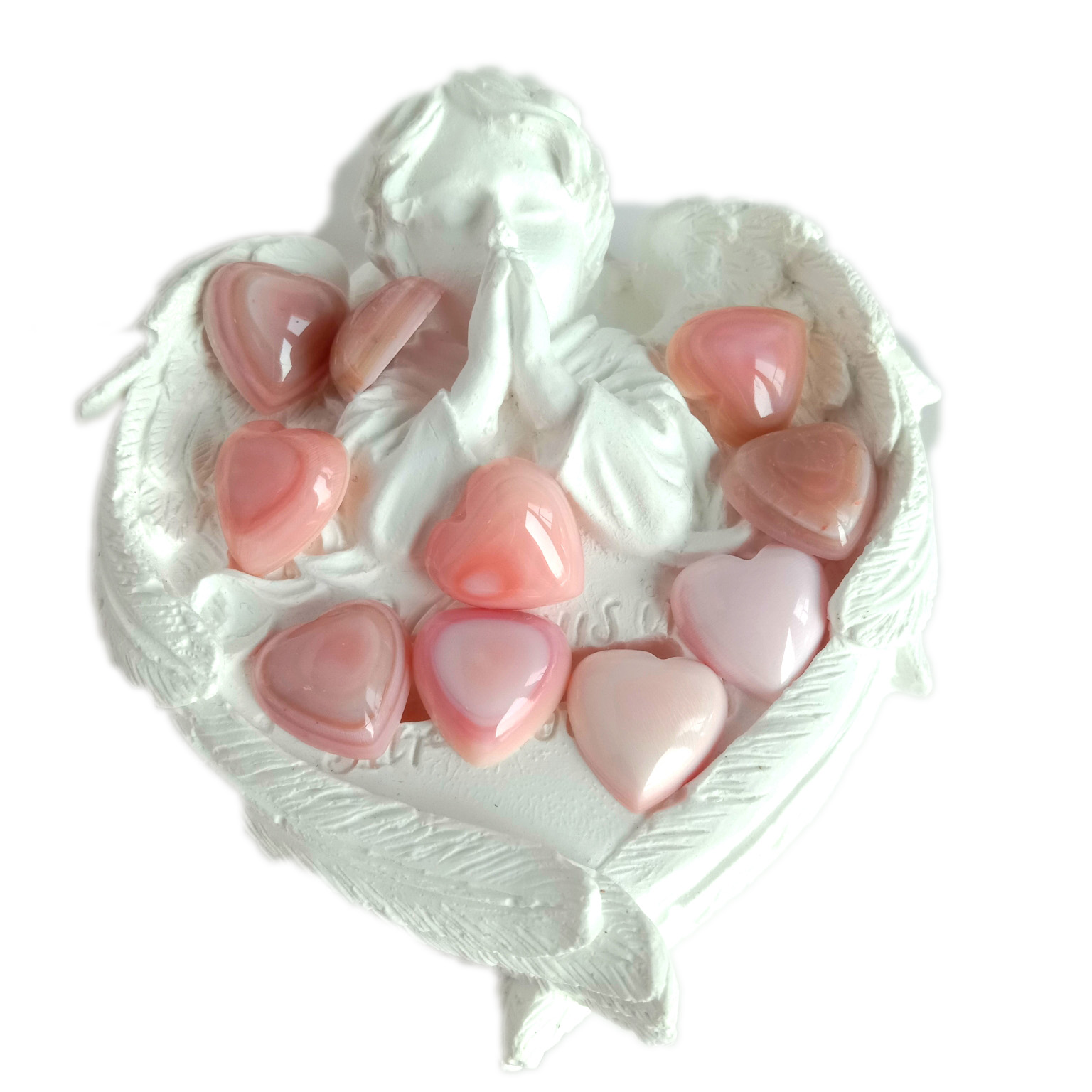 Dragi kamen Cabochon ružičasto srce Princess Shell 14