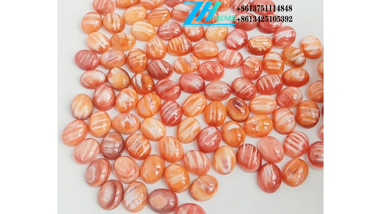 Natural spiny oyster 5-12mm orange spiny oyster Gemstones 8