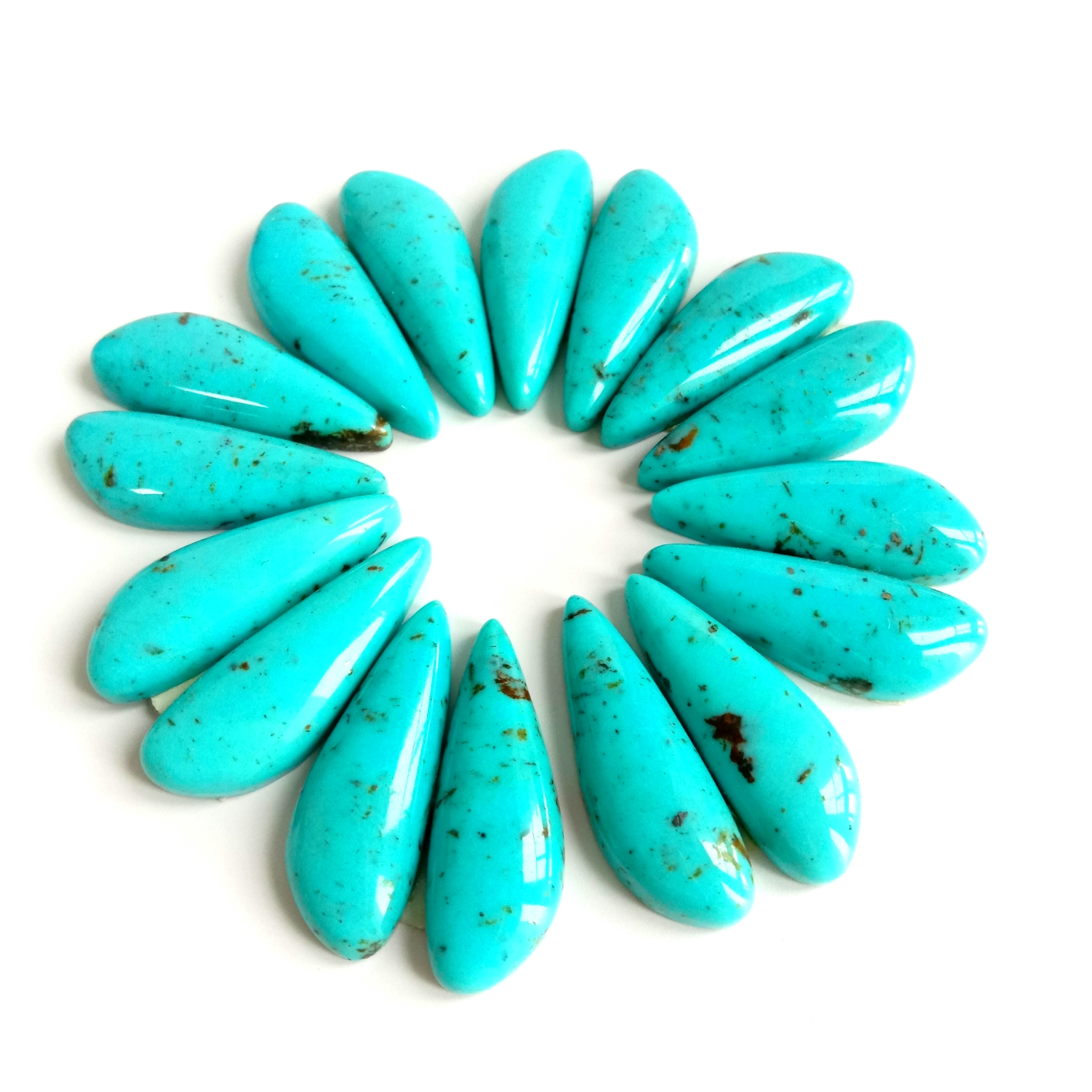 Turquoise Cabochon Gemstone Natural Polished Loose Gemstones Lot For Earring Pendant And Jewelry Making 15