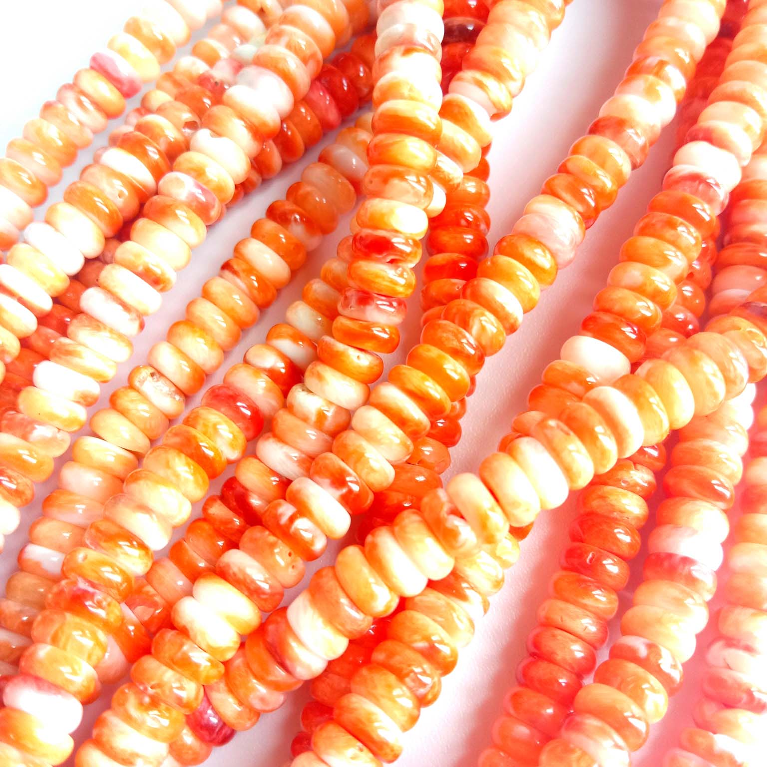 Natural nga spiny oyster Beads Gemstone Necklace spiny oyster nga alahas nga hinimo sa kamot 14