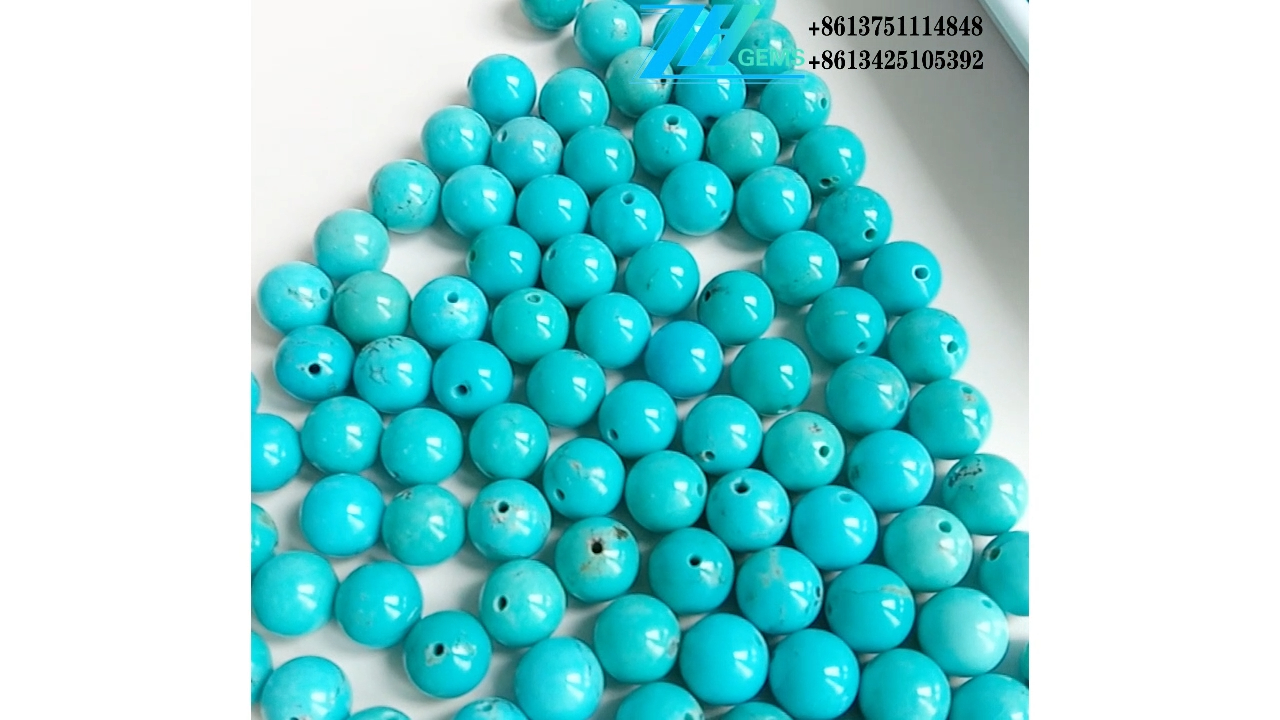 Turquoise Beads 5mm blue Loose Gemstones jewelry Natural 12
