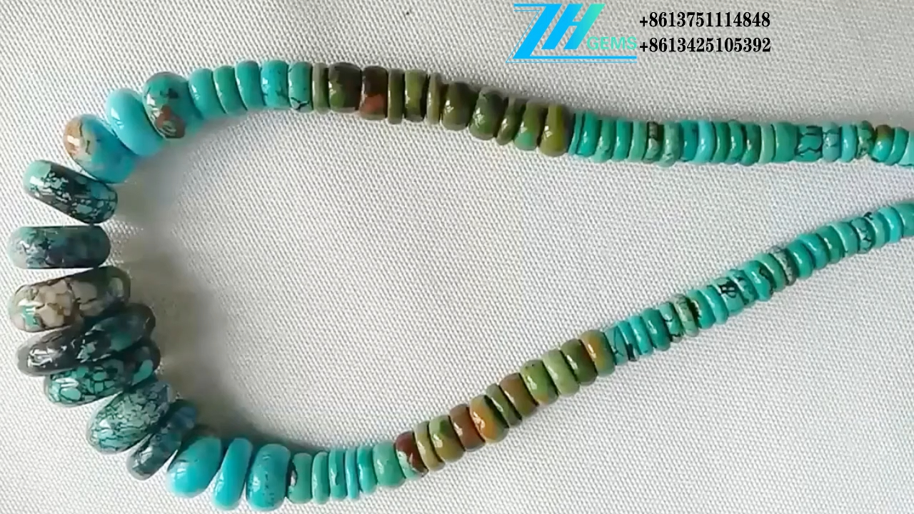 Wholesale Bronze Matrix Blue Turquoise Stone DIY Jewelry 12