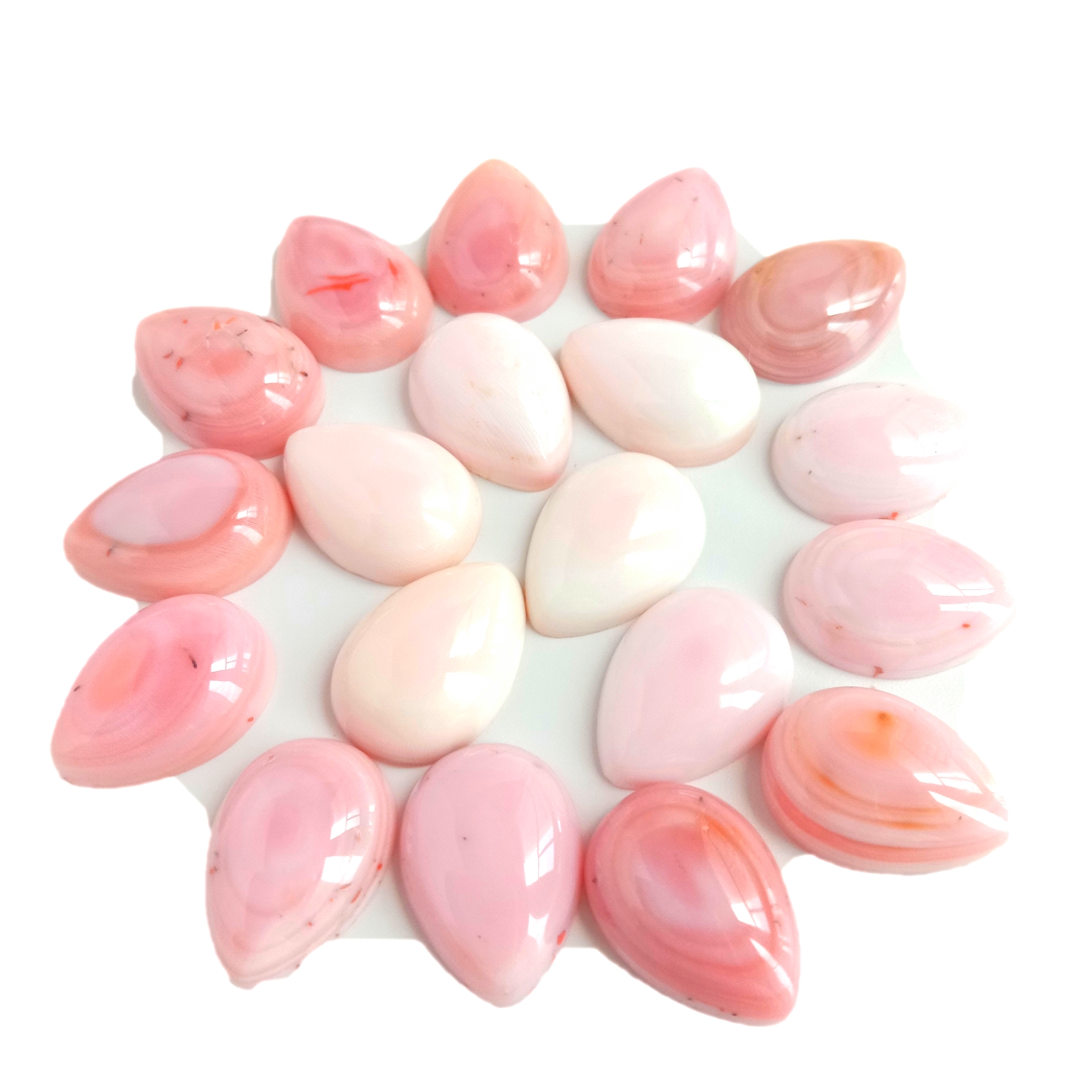 Princess shell cabochon 5-12mm pink Princess shell Gemstones jewelry Gemstone xwezayî 14