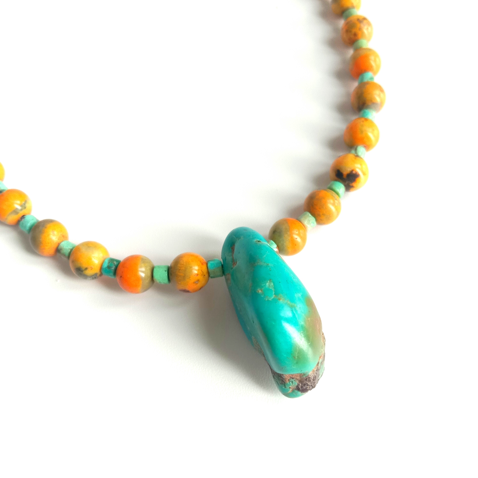 Bumblebee le Turquoise 925 Sterling Silver Gemstone Necklace 15