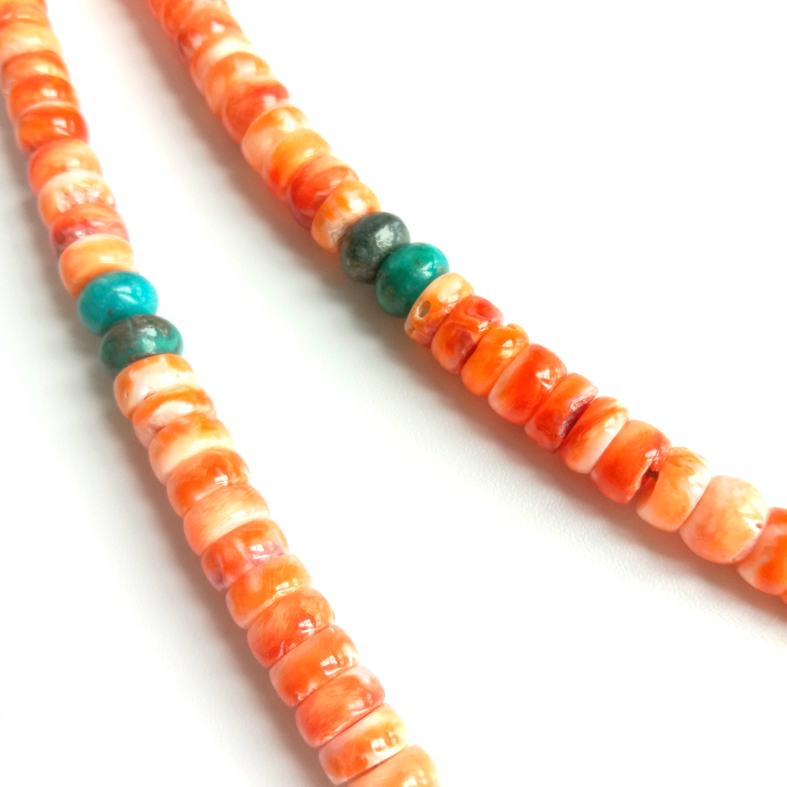 Fa'alenatura Turquoise ma faisua spiny Olo Loka Faaleagaga ma 925 Sterling Silver Loka 15