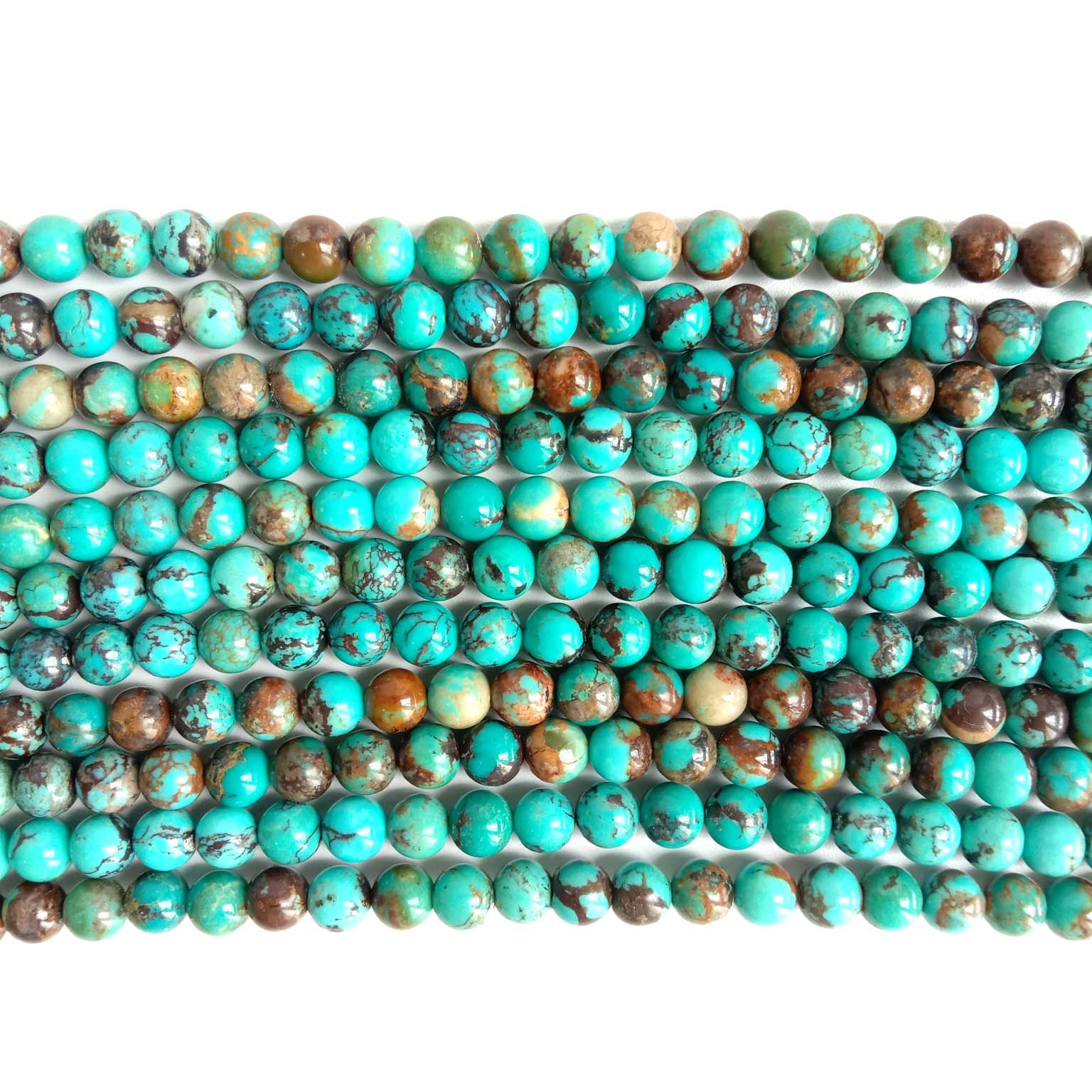 Tirkizne perle veličine 6-8 mm Prirodni dragi kamen Tirkizne perle Dragocjeno kamenje 18