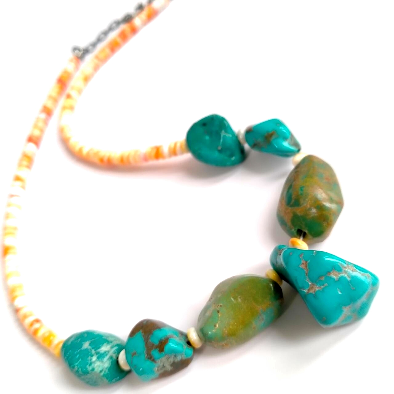 Natural Turquoise le spiny Precious Gemstone 925 Sterling Silver e entsoeng ka letsoho 15