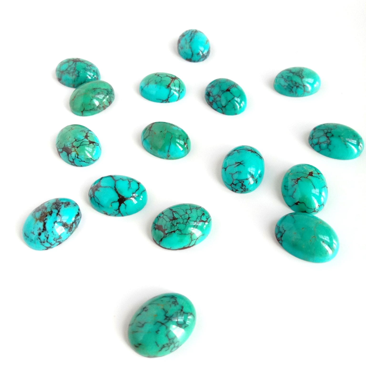 Prirodni tirkizni kabošon dragi kamen ovalni plavi tirkiz za izradu nakita 15