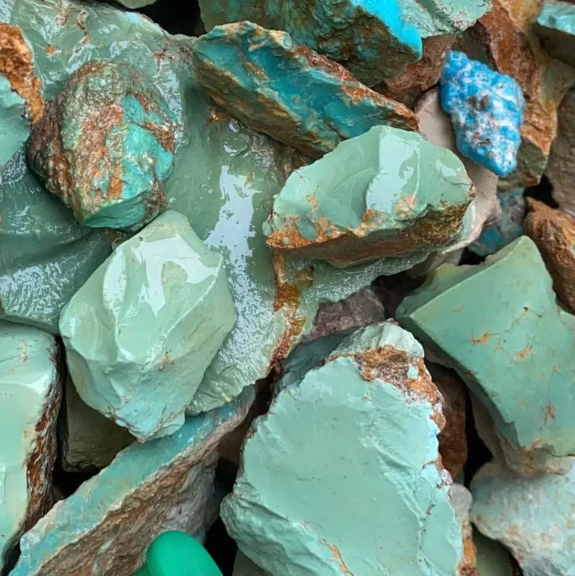 100% Naturale Rough Turchese Materiale Turchese Materiale per Cutting 4