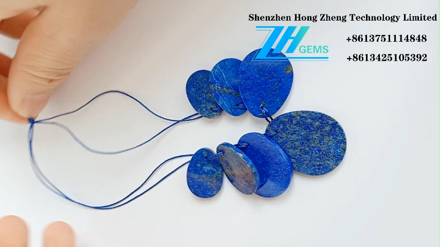 宝石 青金石 梨 蓝 凸圆形 珠宝 制作 宝石 8