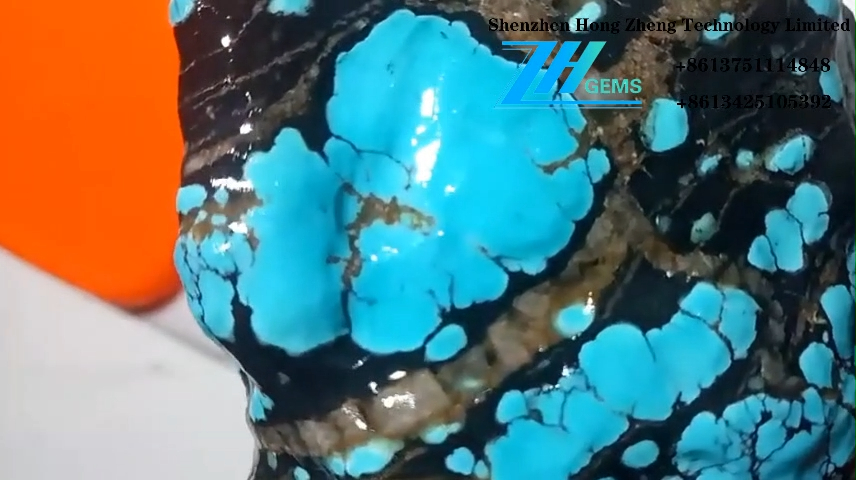 Genuine dark blue spiderweb quality Natural Turquoise Rough 9
