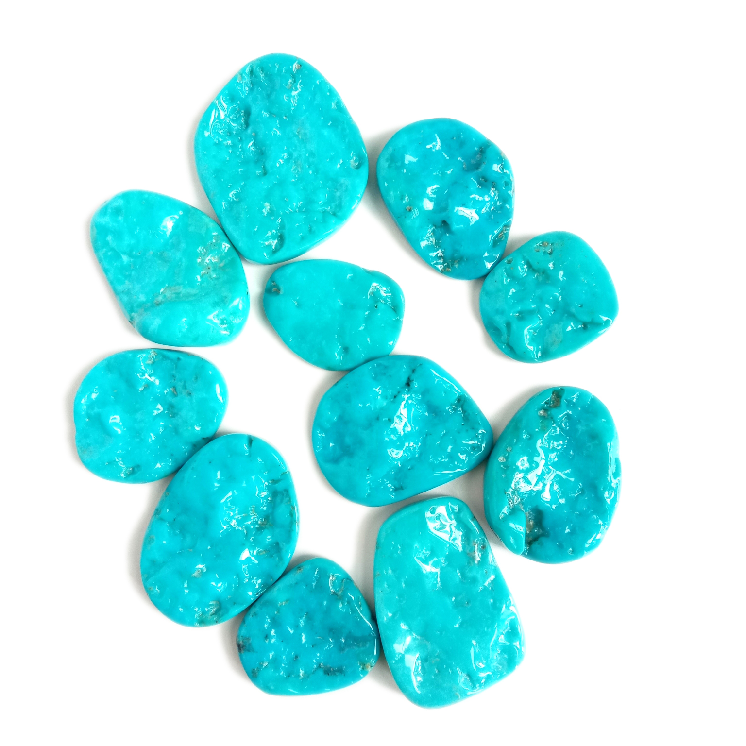 Mabenyane a turquoise Cabochon ea tlhaho 15