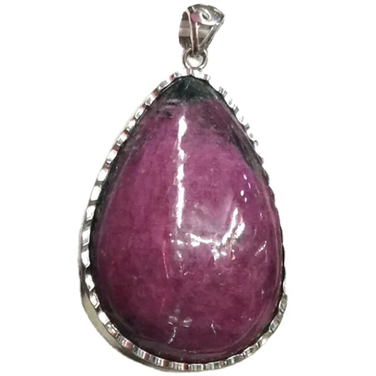 Natural nga Bato nga Epidote nga Bato nga Gibaligya Ruby Zoisite nga kristal nga dekorasyon nga pendant 1