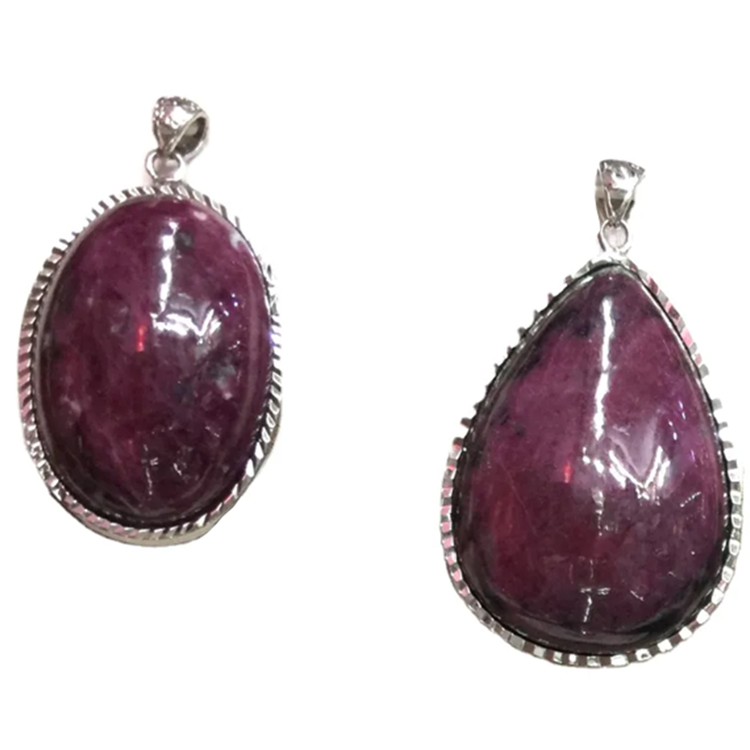 Natural nga Bato nga Epidote nga Bato nga Gibaligya Ruby Zoisite nga kristal nga dekorasyon nga pendant 2