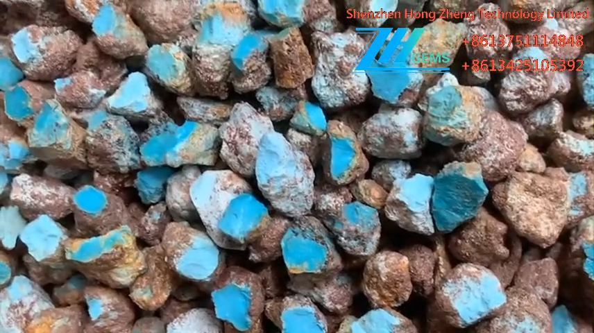 Natural Raw Turquoise Sjaldgæft túrkís fyrir skartgripagerð 9