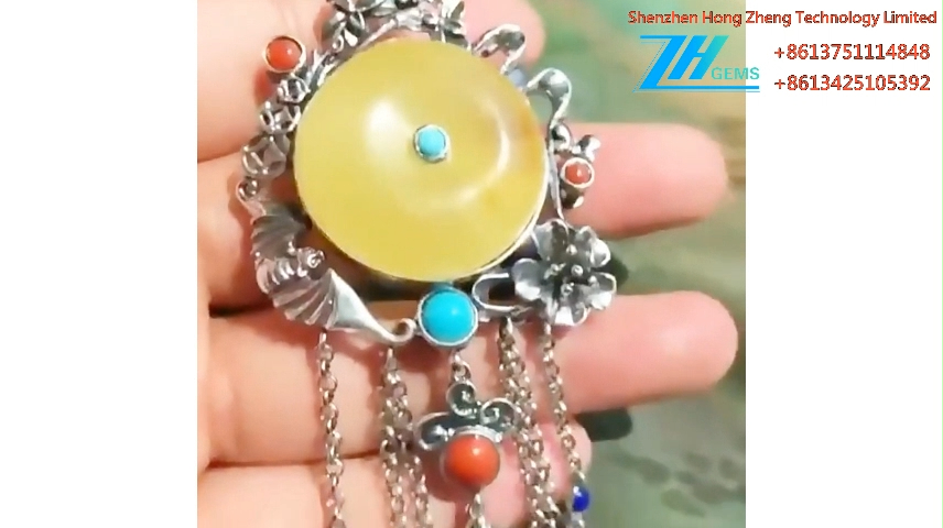 د لندبل قیمتي ډبرو زړه راښکونکي کرسټال ګیمسټون اوږد هانګ جیډ 8