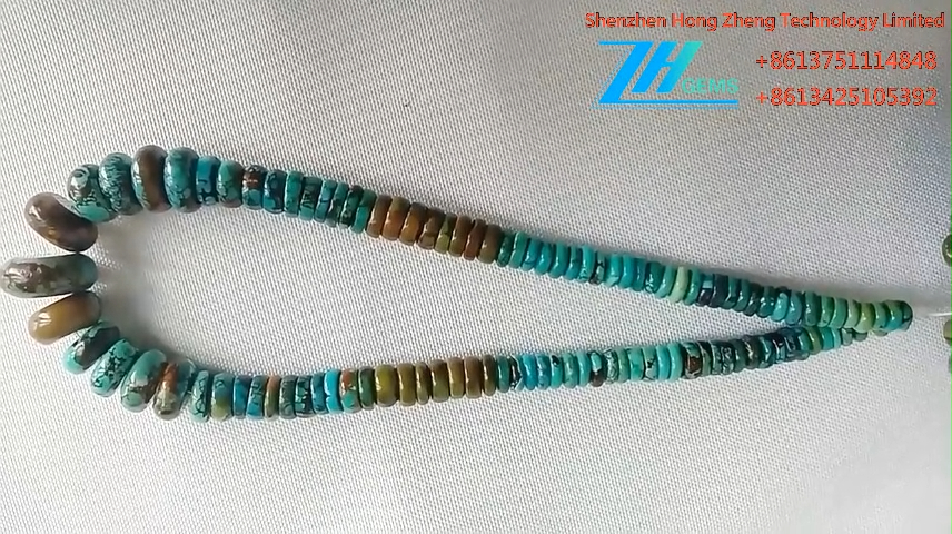 Gerdaniya turquoise Freeform Rondelle Green 12
