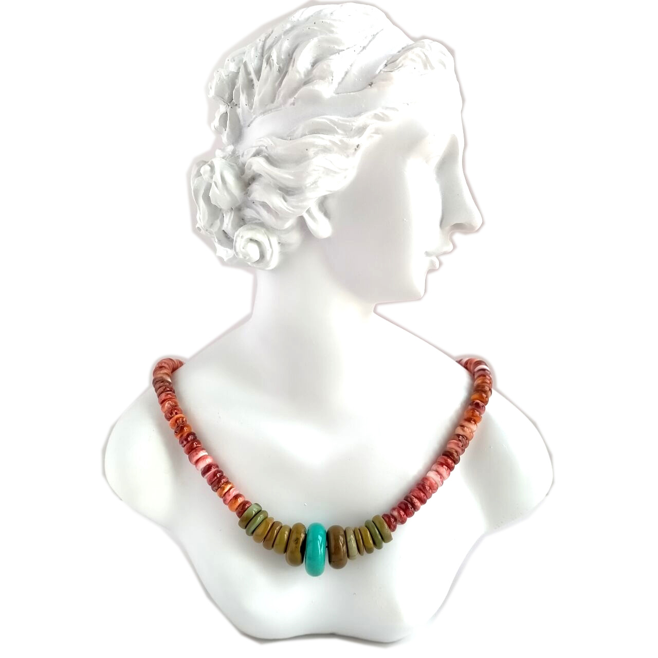 สร้อยคอ Choker หอยนางรมและหอยนางรมธรรมชาติ AAA 15