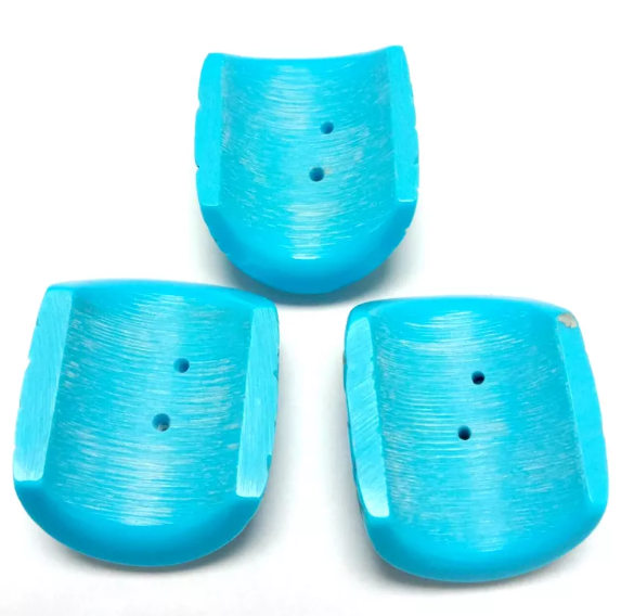 보석 만들기를 위한 고유하게 멋진 조각된 압축 청록색 준귀한 파란 색깔 2