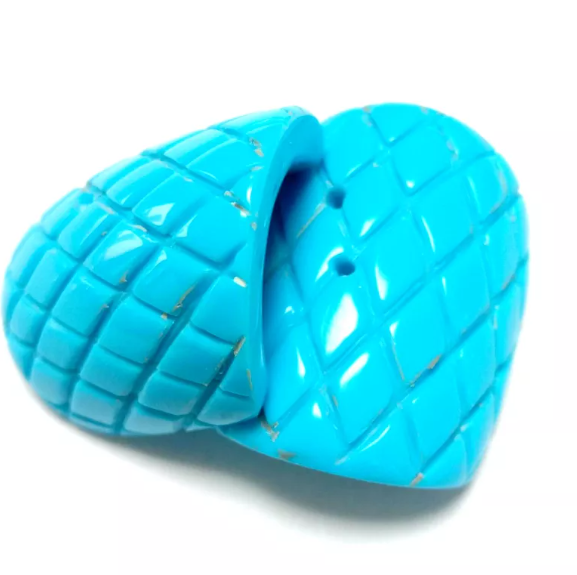 보석 만들기를 위한 고유하게 멋진 조각된 압축 청록색 준귀한 파란 색깔 4