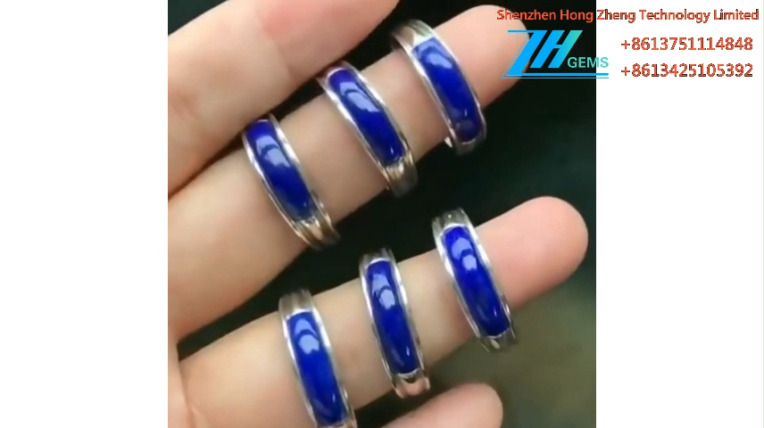 Edelsten Ring Lapis lazuli Ring med krystaller 8