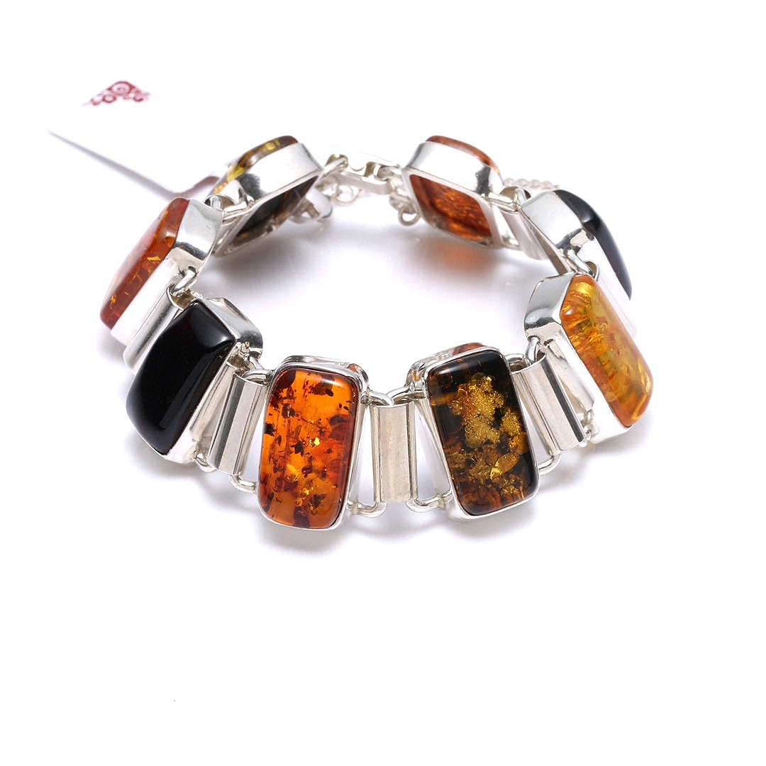 Cuentas de ámbar Pulsera de ámbar de piedras preciosas naturales Joyería genuina de ámbar 14