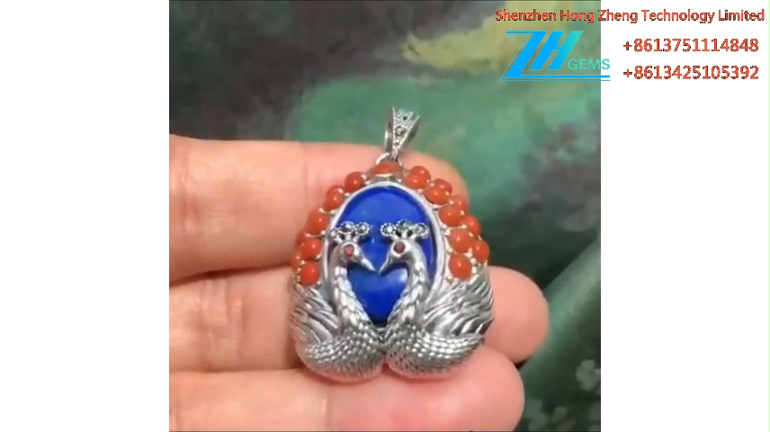 Lapsi 및 은색 보석 펜던트 은도금 8