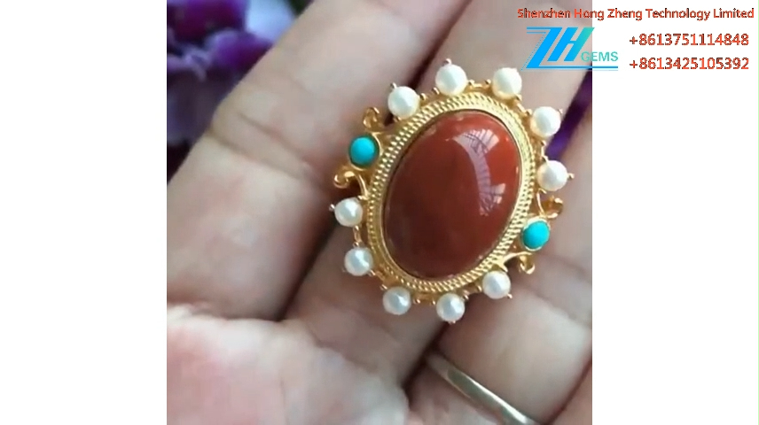 ਰਤਨ ਲਾਲ ਰਿੰਗ ਏਗੇਟ ਅਤੇ ਚਾਂਦੀ ਦੀ ਰਿੰਗ ਗਹਿਣੇ ਰਤਨ 8