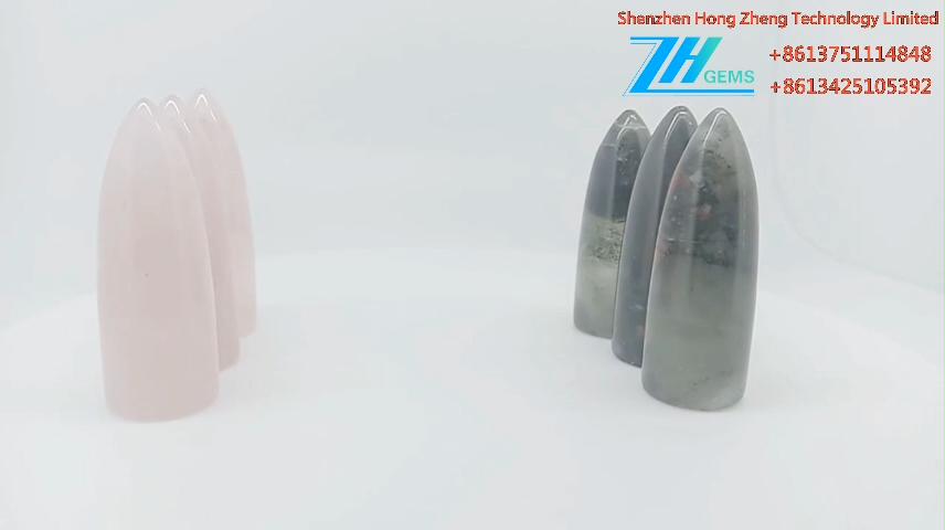 Приврзок со мониста во форма на розе кварц за накит 8