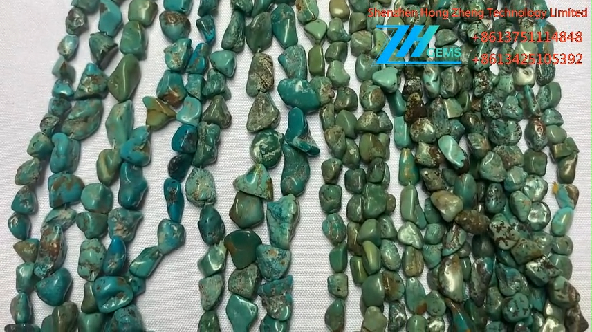 16 Strand otantik 3-20mm Turquoise Tumbled Nugget Beads 12