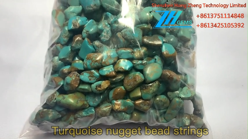 100% Təbii Orijinal Firuzəyi Mavi Gemstone Çınqıl Nugget 12