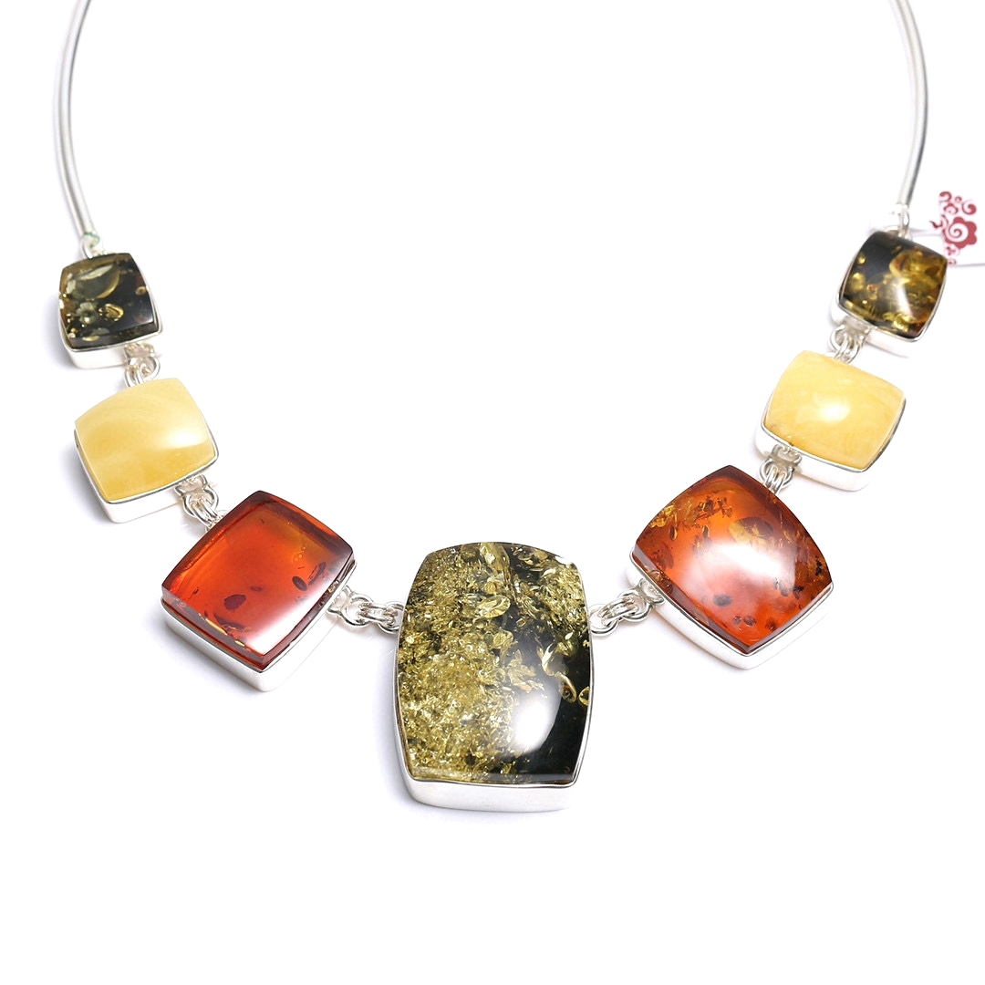 Gemstone Necklace amber necklace Really gemstone genuine naturally amber 14