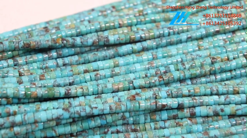 ਨੀਲਾ ਗੋਲ ਢਿੱਲਾ ਕੁਦਰਤੀ ਜੈਮਸਟੋਨ ਫਿਰੋਜ਼ੀ ਹੇਸ਼ੀ ਗੋਲ 12