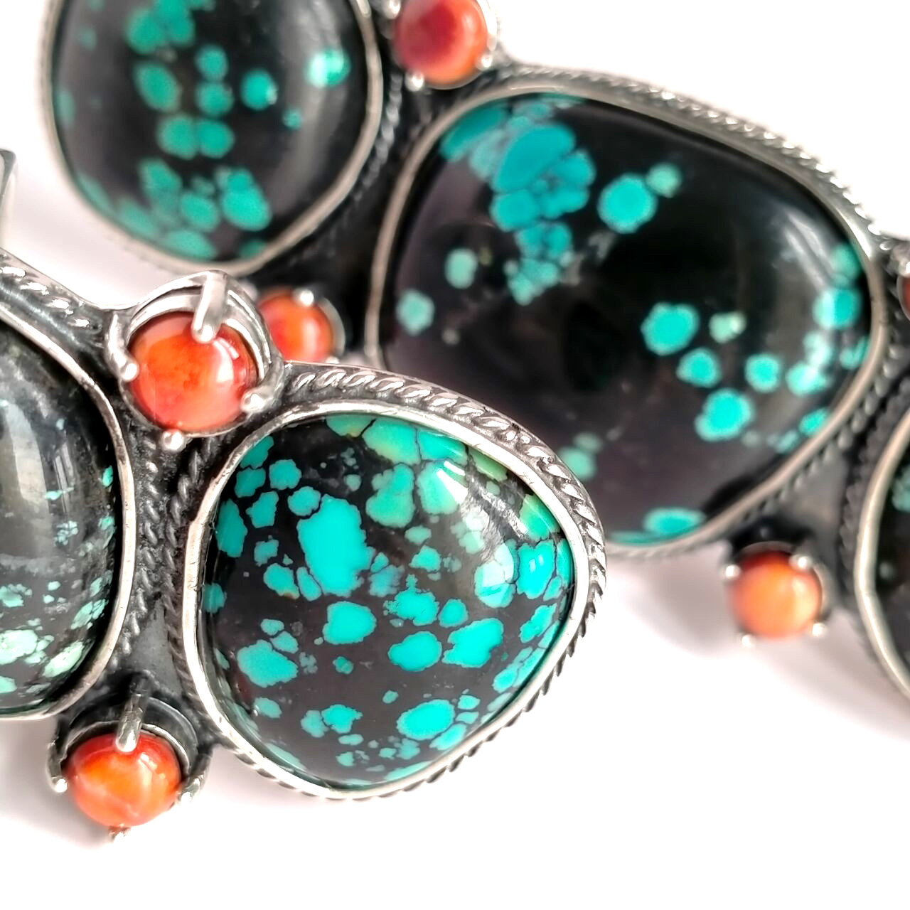 Natural Spiny Oyster Turquoise Ring 925 Silver Ring 15