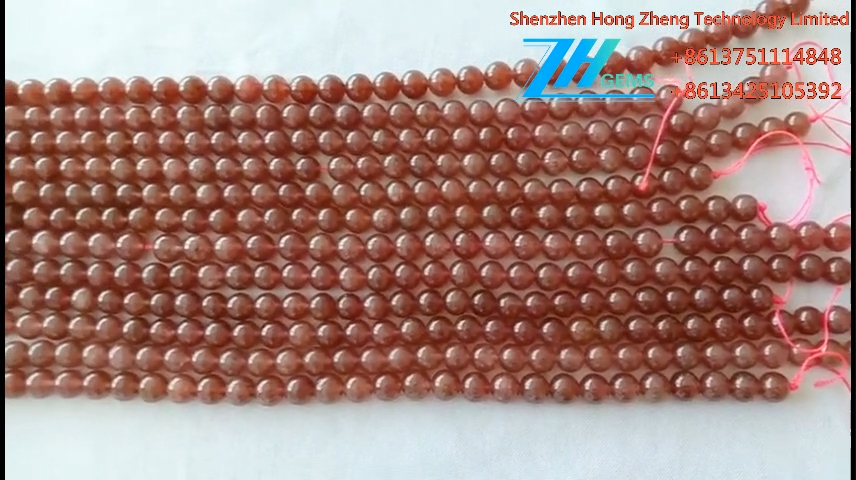 天然草莓水晶石珠 6mm 8mm 10mm 圓形 8