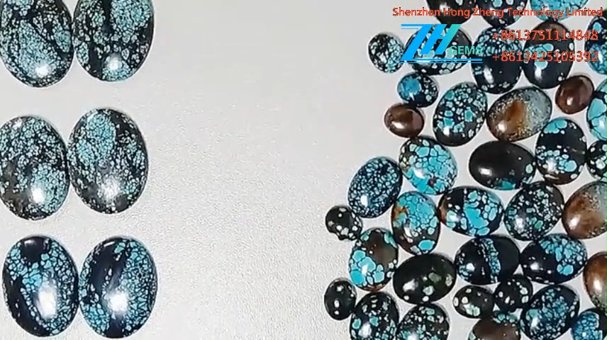 Turquoise kesk Oval xwezayî 9