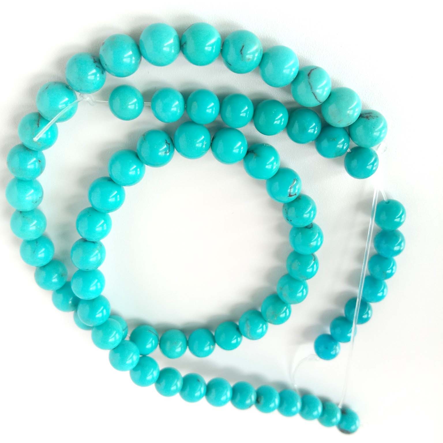 청록색 비즈 내츄럴 블루 청록색 보석 보석 만들기 18