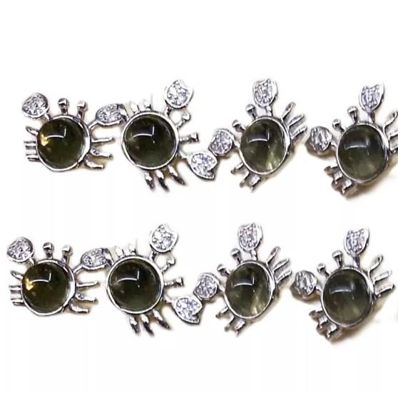 천연 브라질 유령 팬텀 쿼츠 보석 보석 귀걸이 1