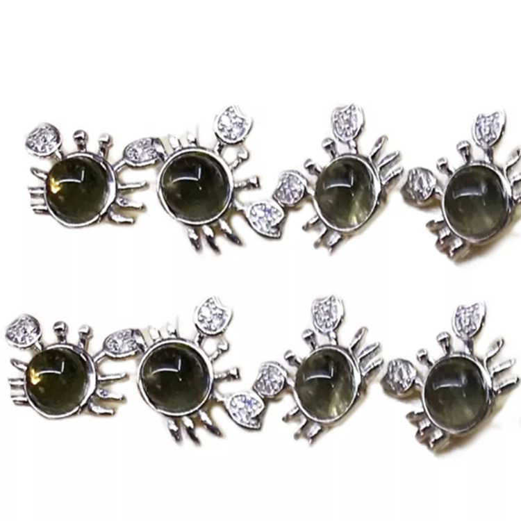 천연 브라질 유령 팬텀 쿼츠 보석 보석 귀걸이 3