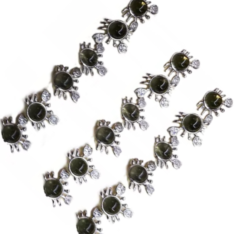 천연 브라질 유령 팬텀 쿼츠 보석 보석 귀걸이 4