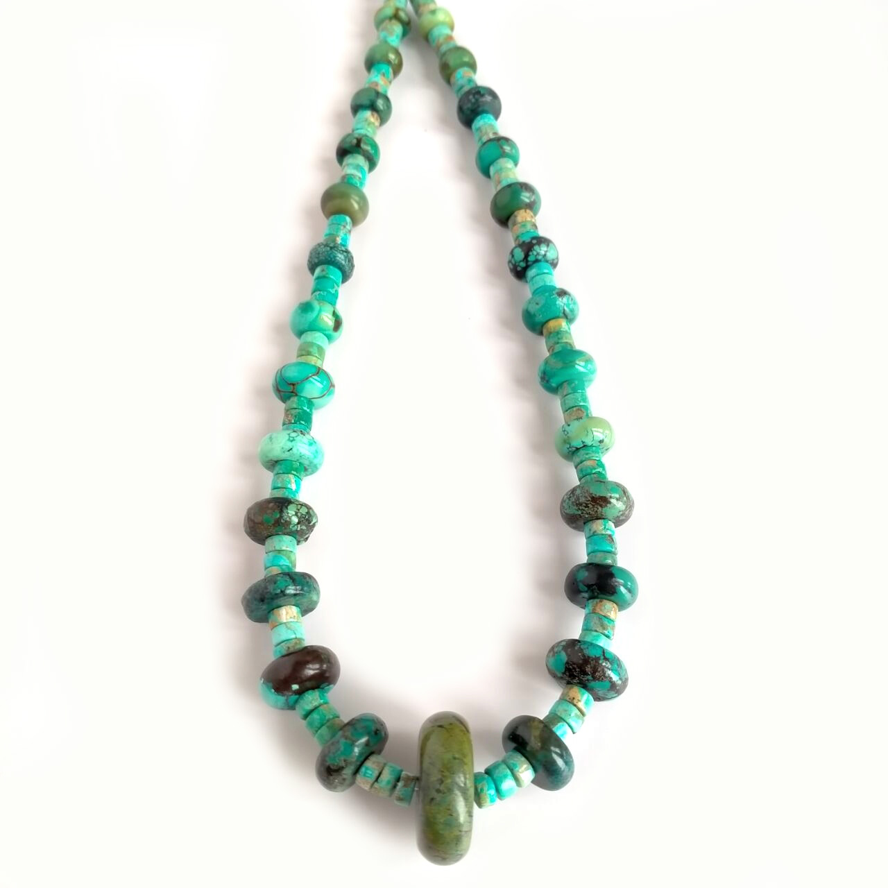 Semi ya thamani jiwe turquoise jewellery kuweka pete bangili na kuweka mkufu 15