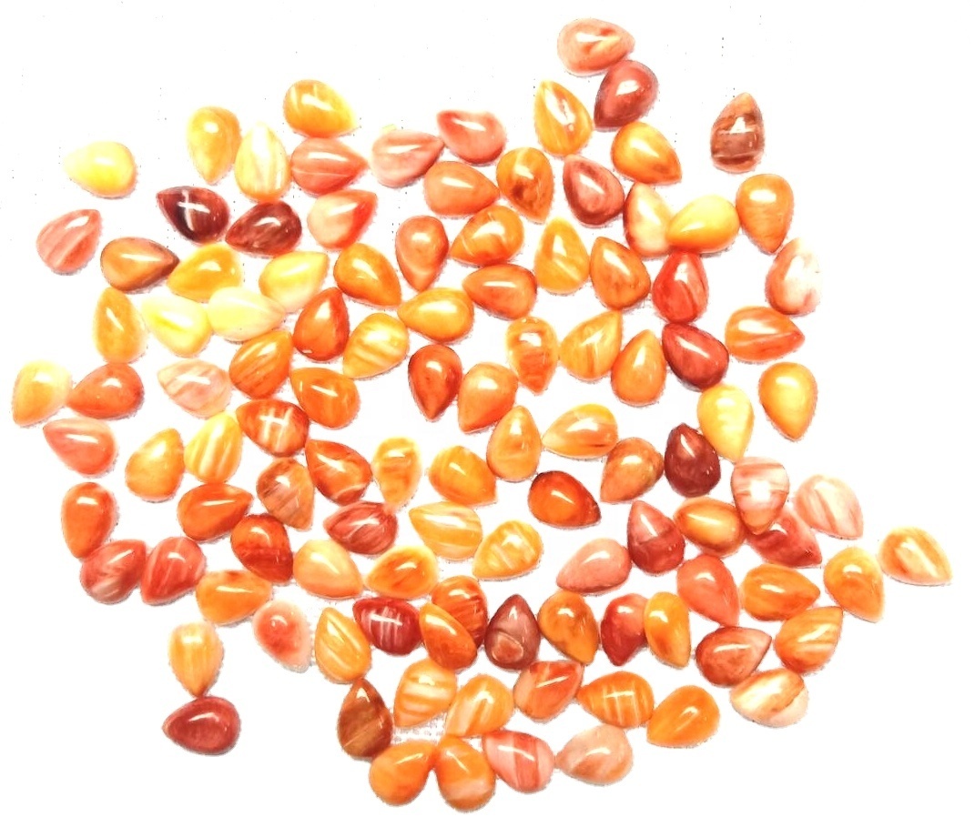 100% 천연 가시 굴 껍질 배/눈물 드롭 원석 카보숑 2