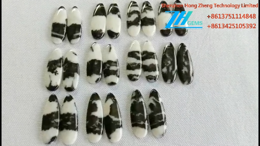 Naturvit buffel Cabochon Lös oval 8
