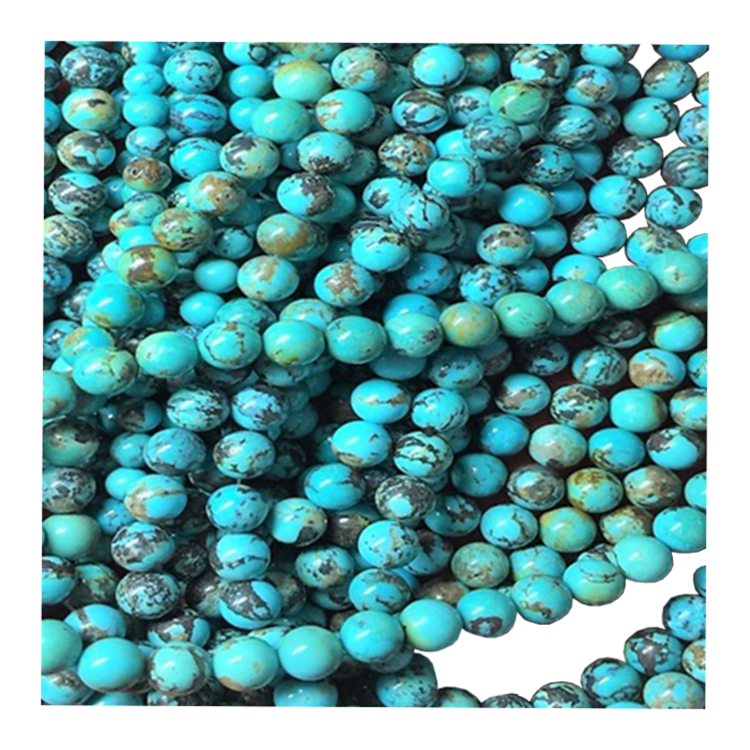 Natural Turquoise Smooth Round Beads Grade Round Loose Beads Full Strand Round 38