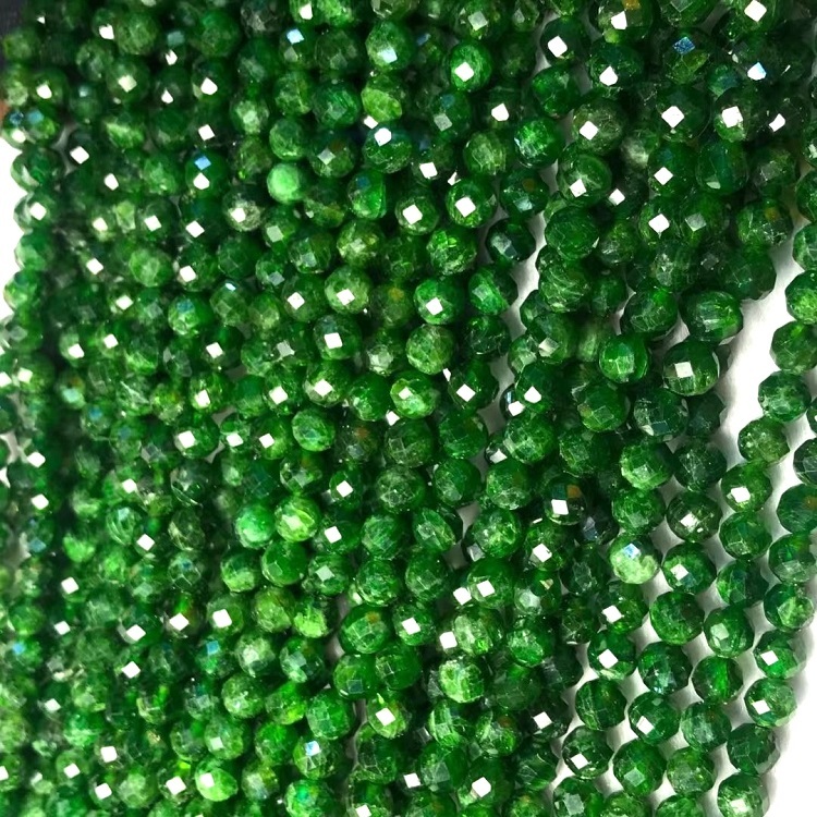 Natural Russia Diopside Faceted Rondlle Beads 길이 16 인치 3