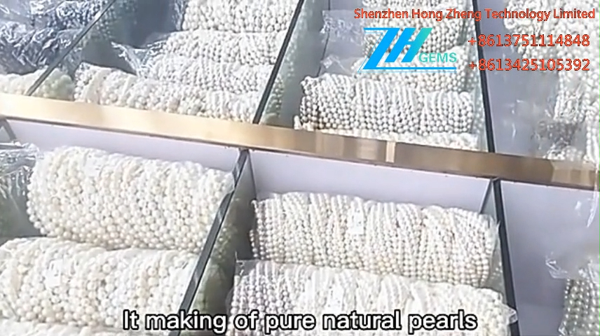 د 2mm څخه تر 20mm سپینه کرسټال ګردي موتي د قیمتي ډبرو څخه 8