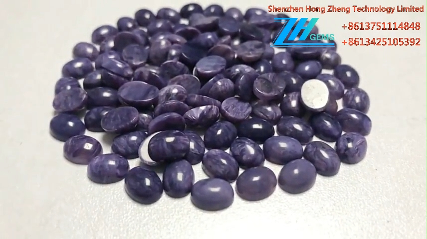Charoite Cabochon kalibrerad lila cab sten oval mgsupply 8