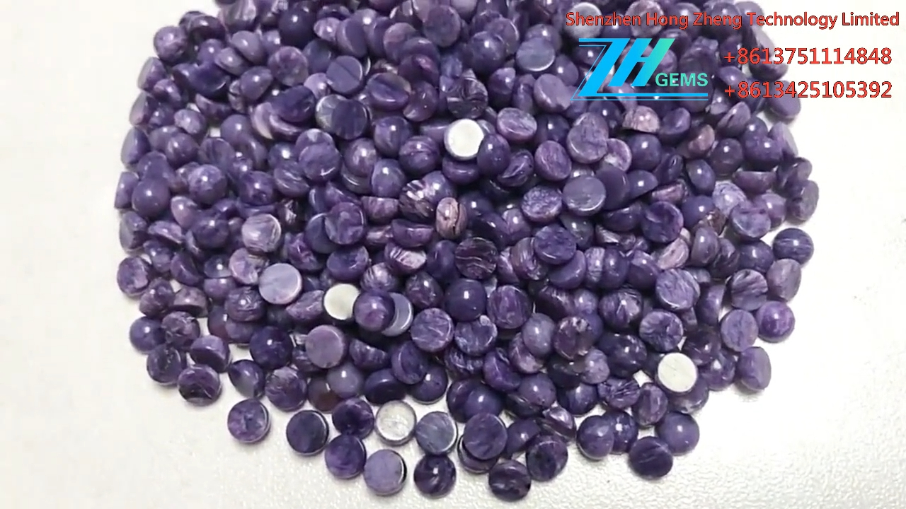Natural Charoite Smooth Round Cabochon Loose Gemstone1 8
