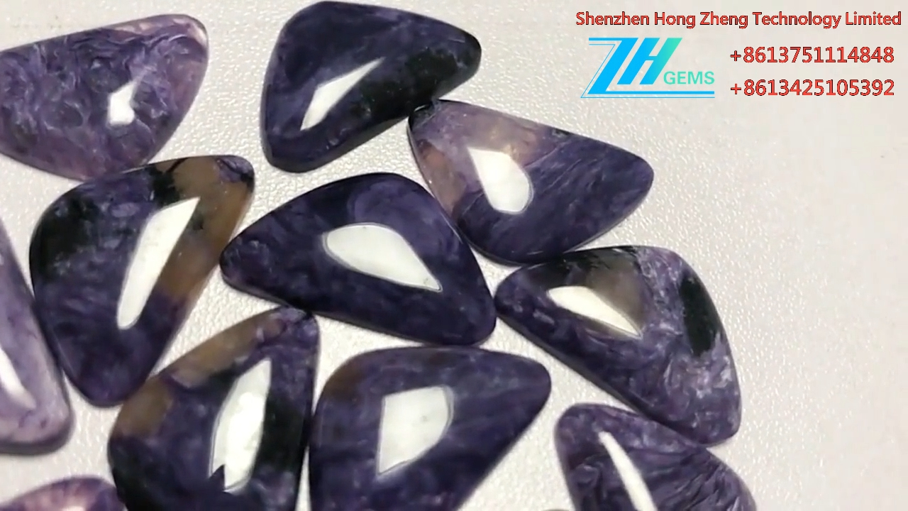 Charoite Stone Pendant Rare Purpura Chariote Trianguli Figura 8